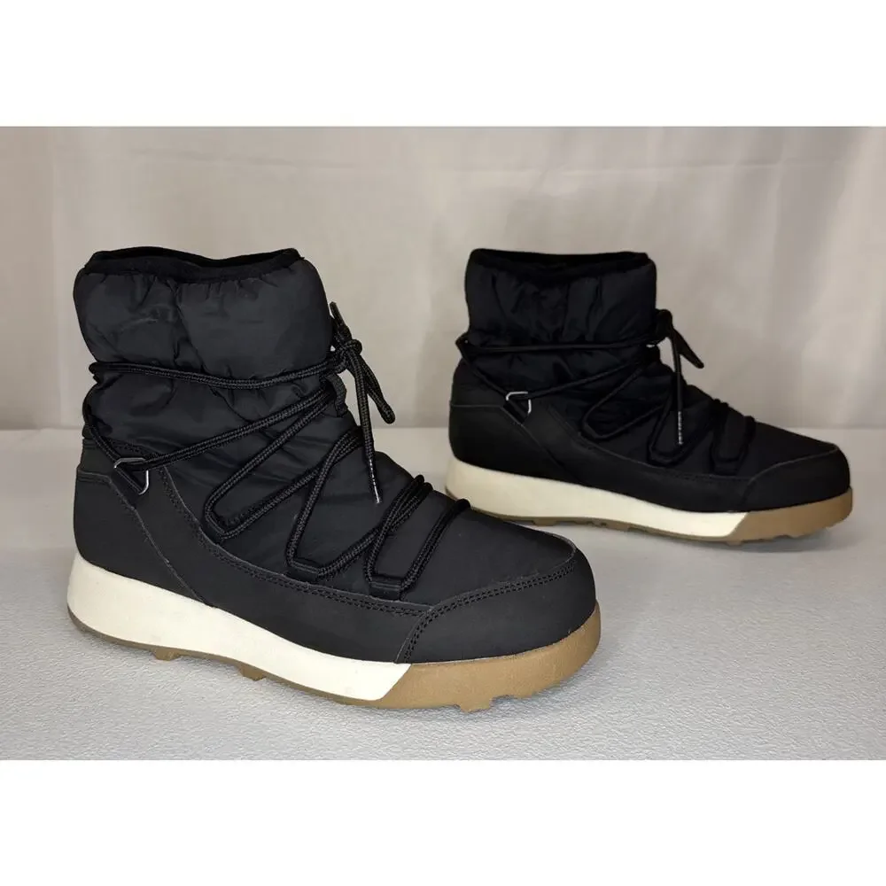 Women's Cara Black Winter Boots Water-repellent Size 7